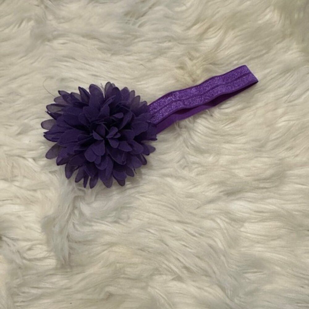 ****  Purple Mum Flower Headband  7564  Handmade NWT Boutique